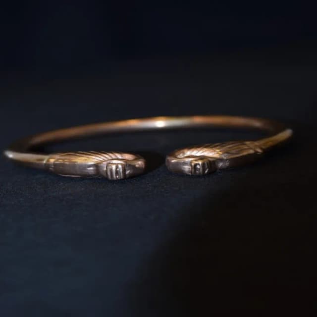 Swan Bracelet, ஐம்பொன் அன்னம் காப்பு, పంచలోహం బాతు కడియం, പഞ...