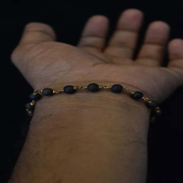 Karungali Without Cap Bracelet, ஐம்பொன் கருங்காலி கைச்செயின்...