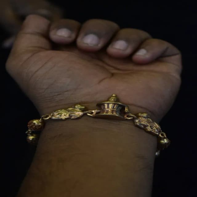 Shivan Nandhi Rudraksham Bracelet, ஐம்பொன் சிவன் நந்தி ருத்ர...