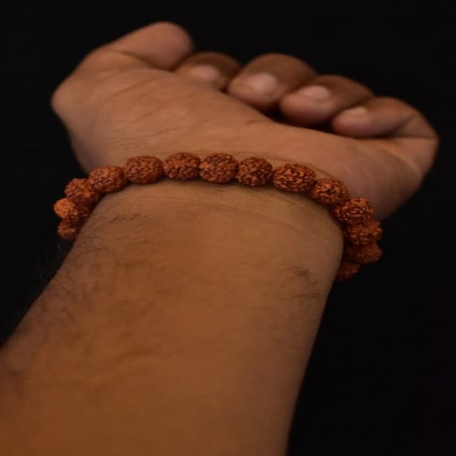 Rudraksham Elastic Bracelet, ஐம்பொன் ருத்ராட்சம் மீள் கைச்செ...